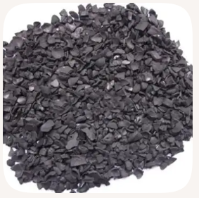 Palm kernel shell biochar, black porous granules